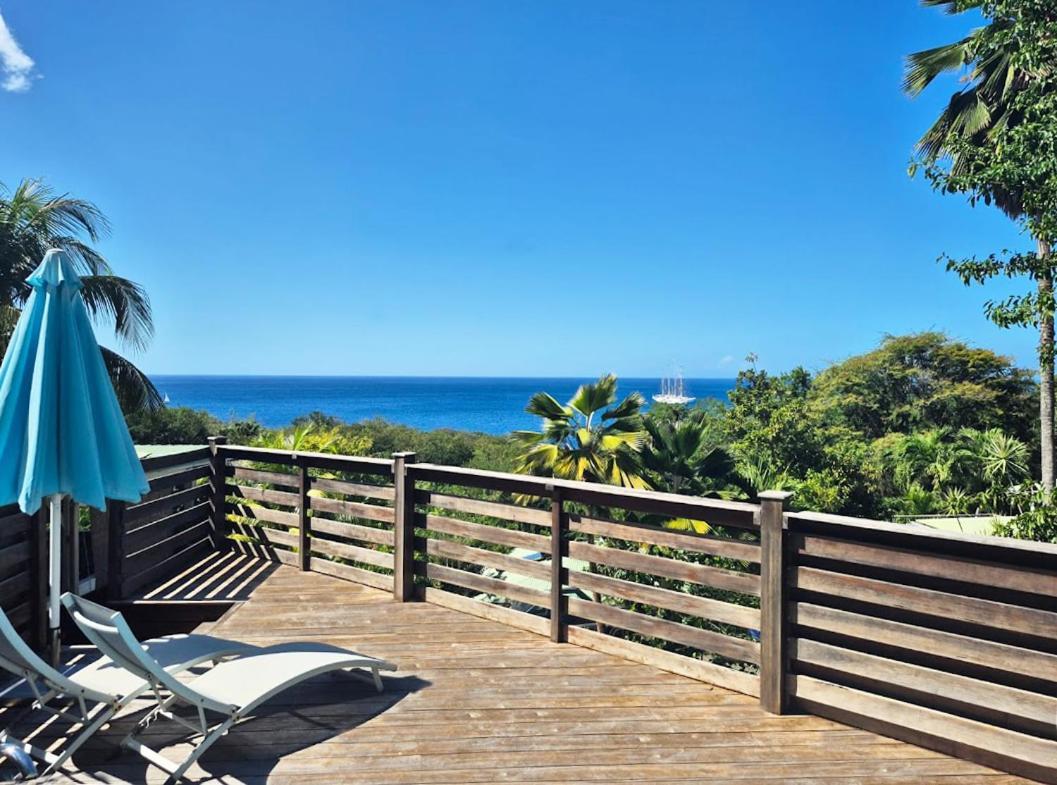 Villa Cannelle, Piscine, Vue Mer Deshaies Eksteriør billede